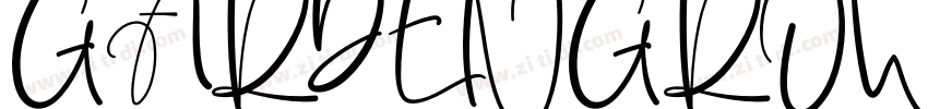 GARDENGROWN REGULAR字体转换